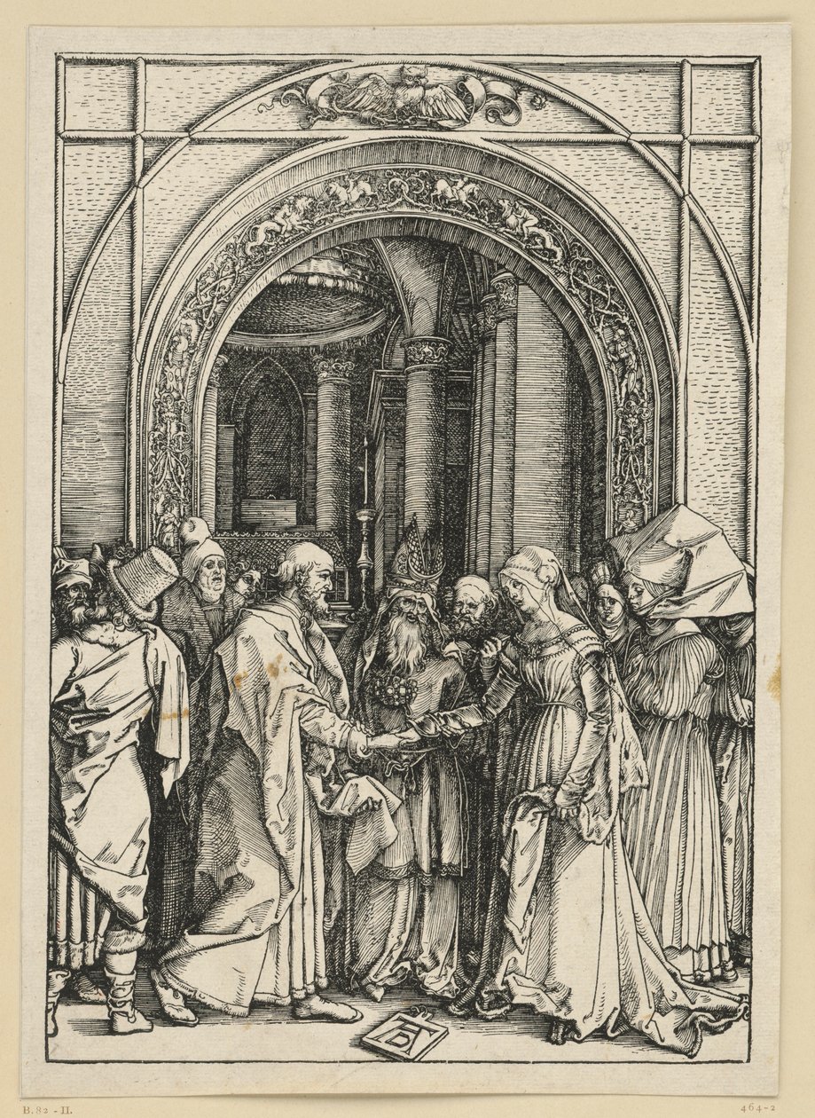 O noivado de Maria (Vida da Virgem) de Albrecht Dürer