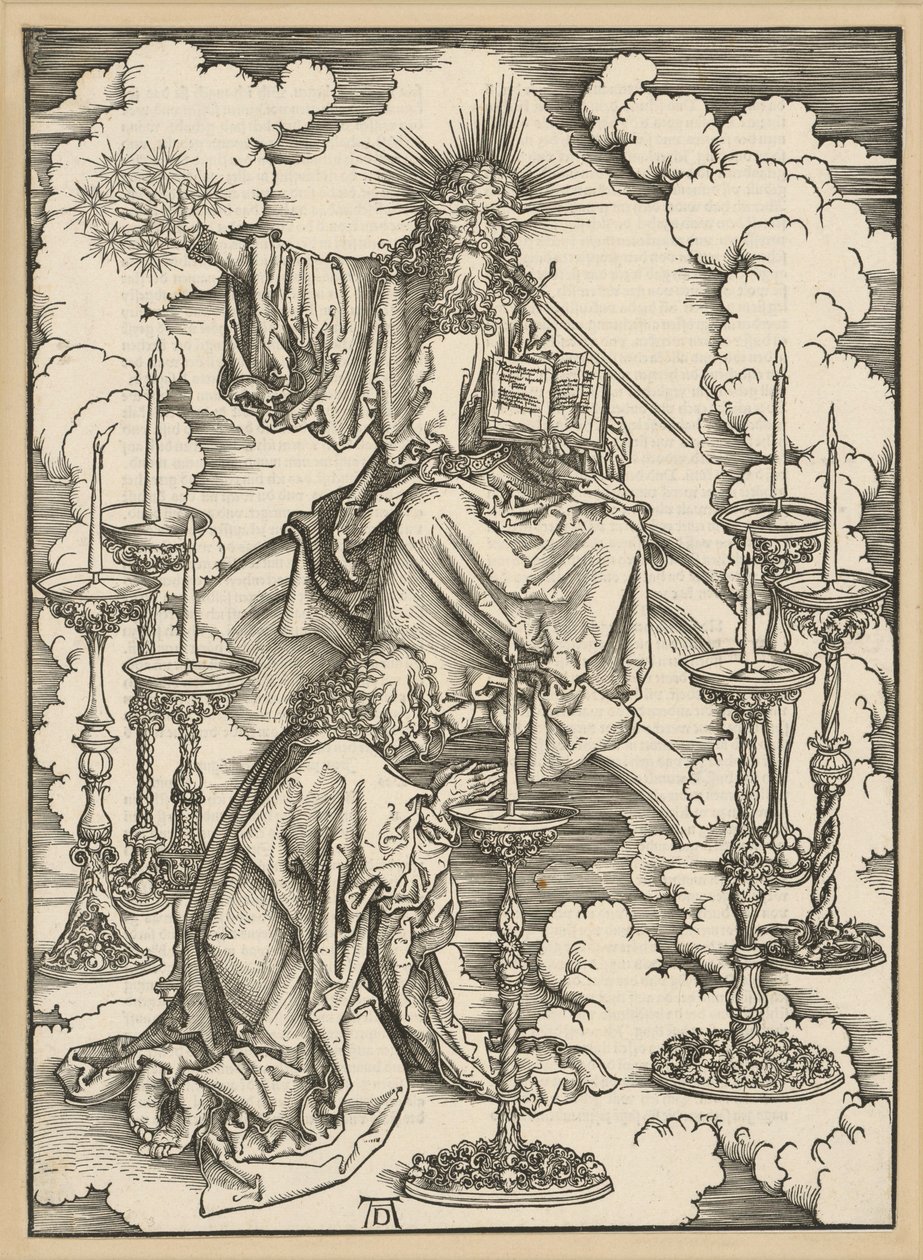 A visão dos sete candelabros (Apocalipse) de Albrecht Dürer