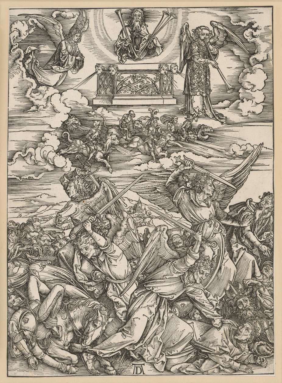 Os quatro anjos da vingança (Apocalipse) de Albrecht Dürer