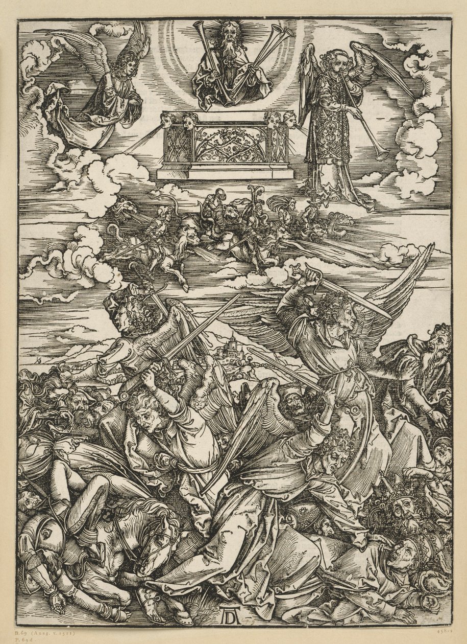 Os quatro anjos vingadores (Apocalipse) de Albrecht Dürer