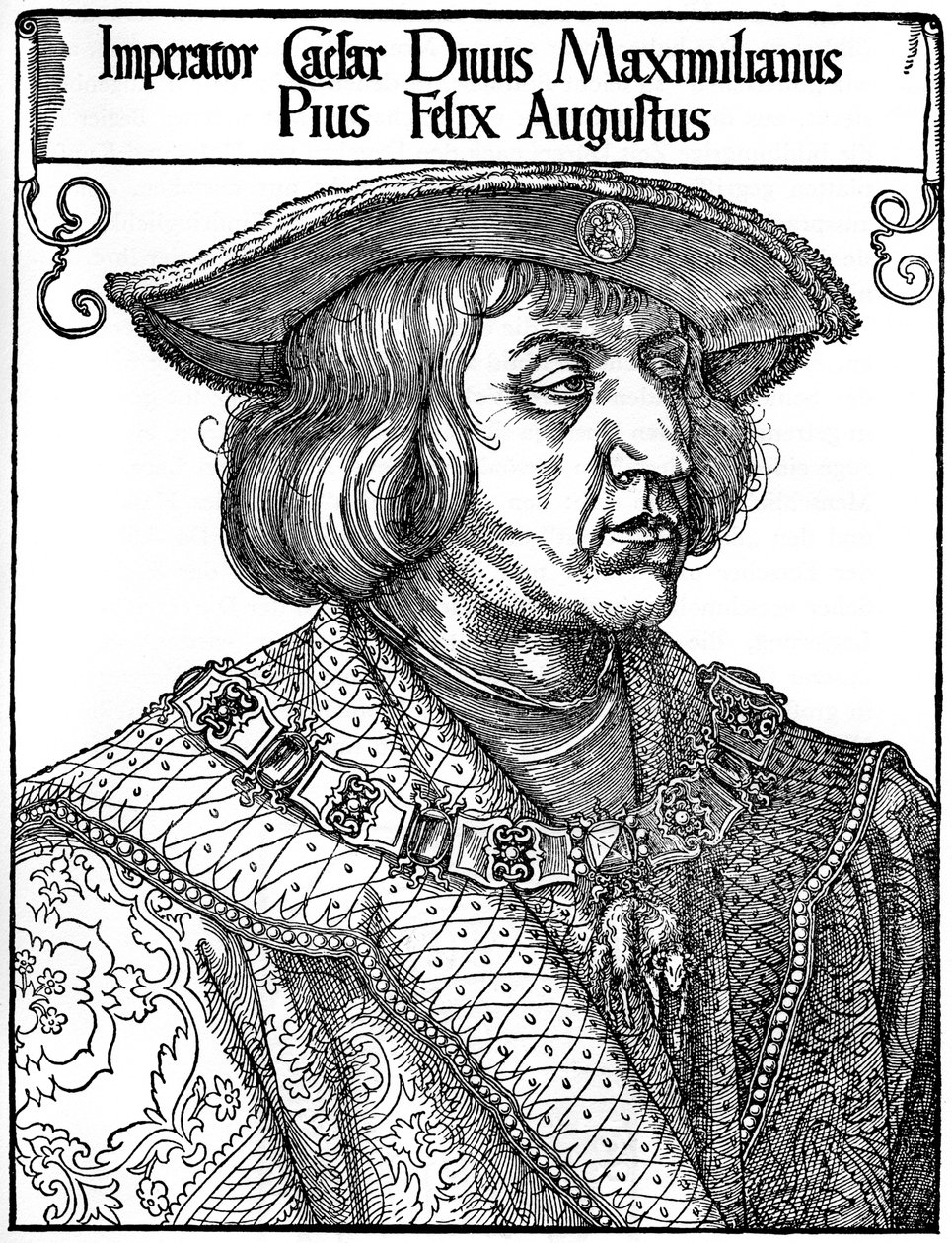 Imperador Maximiliano I, 1519, 1936 de Albrecht Dürer