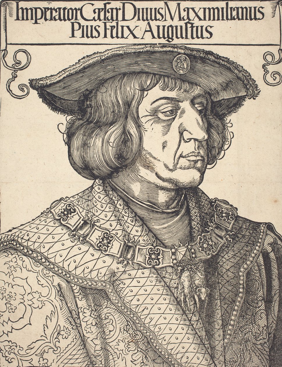 Imperador Maximiliano I, c. 1518. de Albrecht Dürer