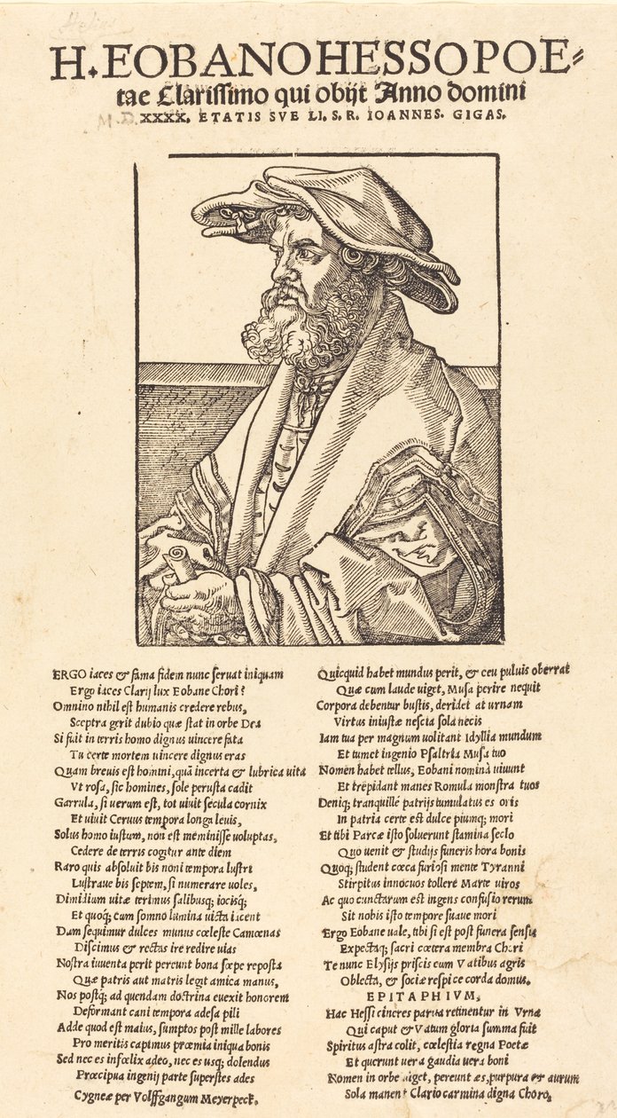 Eobanus Hess, 1526. de Albrecht Dürer
