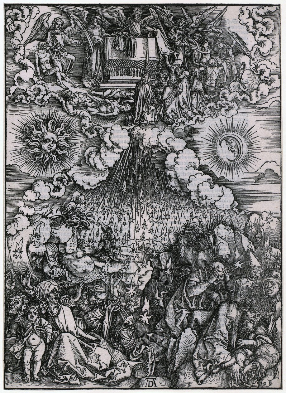 Abertura do quinto e do sexto selo, figura IV, prancha 6 da série «O Apocalipse» de Albrecht Dürer