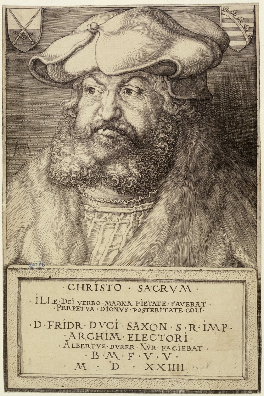 Frederico, o Sábio, eleitor da Saxónia (Bartsch 104) de Albrecht Dürer