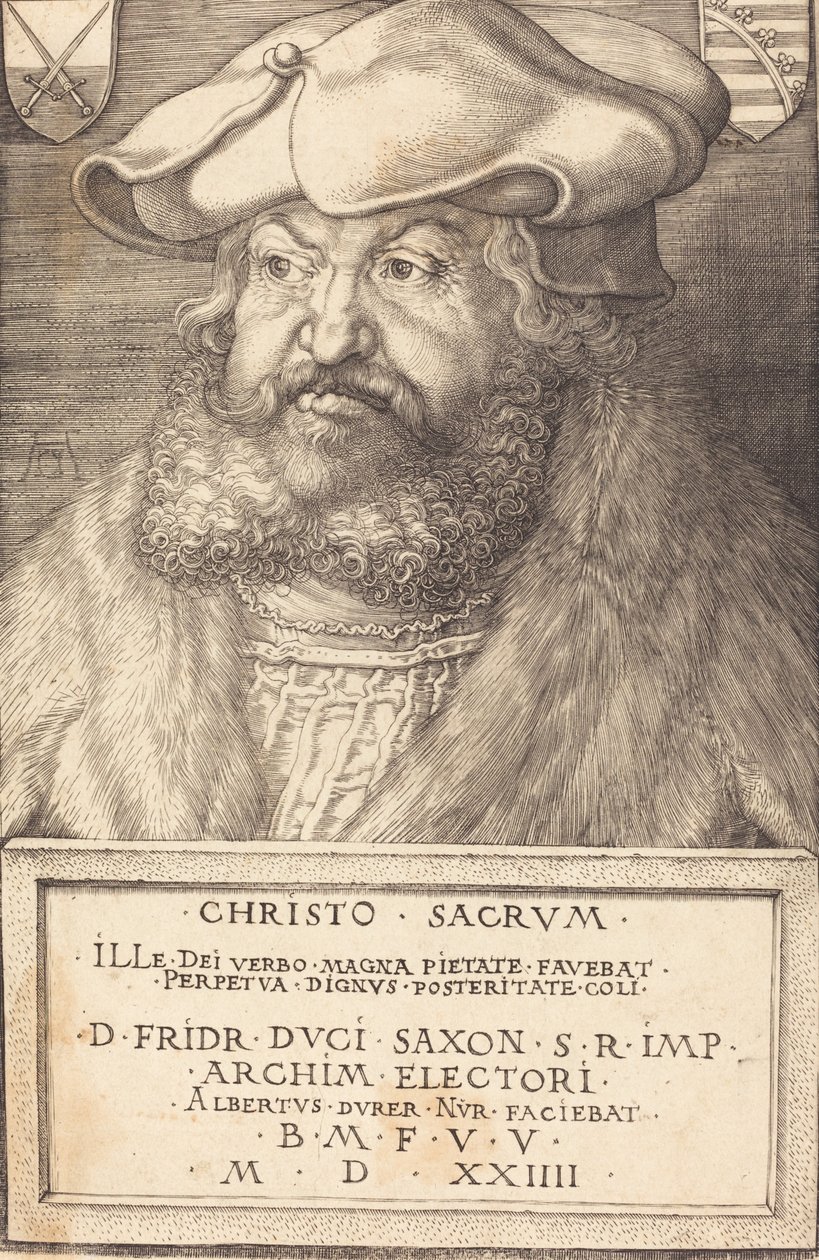 Frederico, o Sábio, Eleitor da Saxônia, 1524. de Albrecht Dürer
