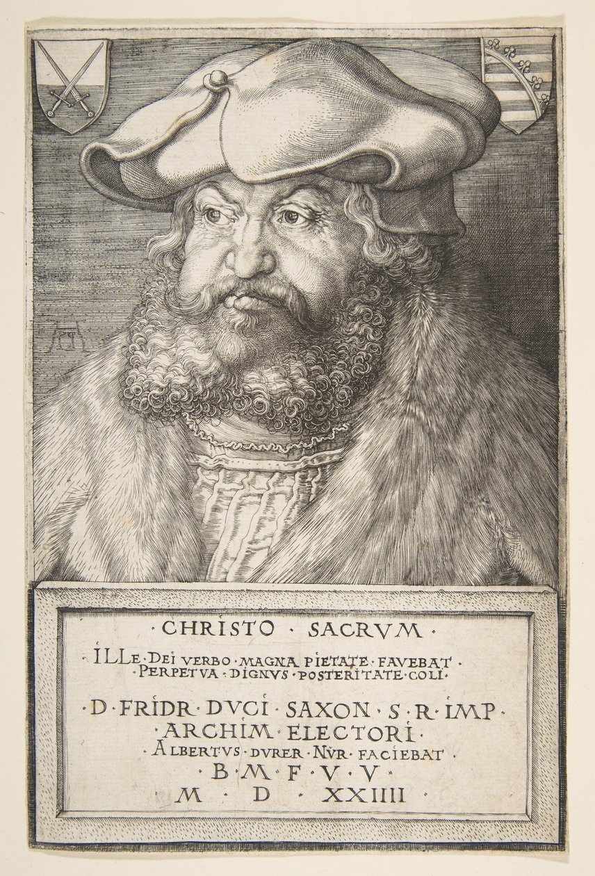 Frederico, o sábio, eleitor da Saxônia, 1524. de Albrecht Dürer