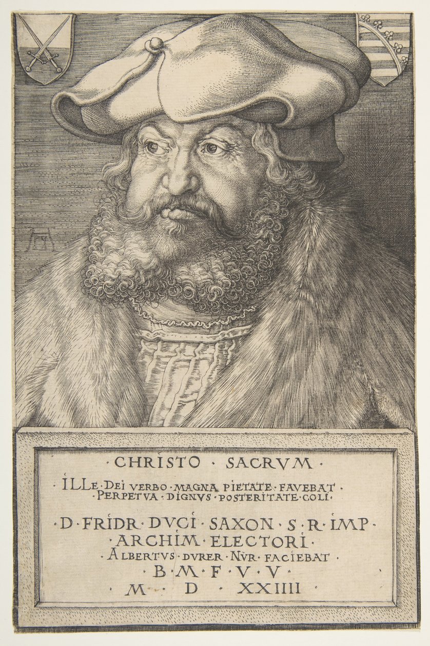 Frederico, o sábio, eleitor da Saxônia, 1524. de Albrecht Dürer