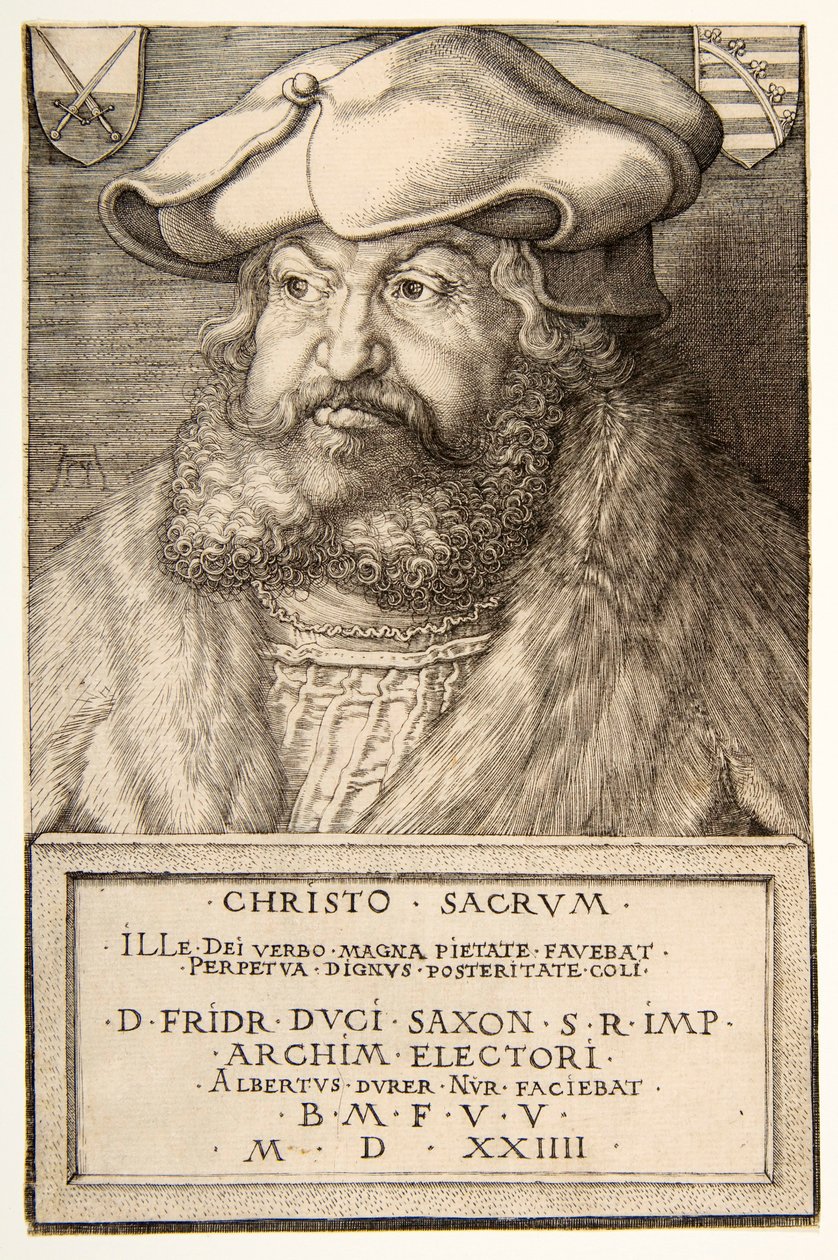 Frederico, o Sábio, Eleitor da Saxônia, pub. 1524. de Albrecht Dürer