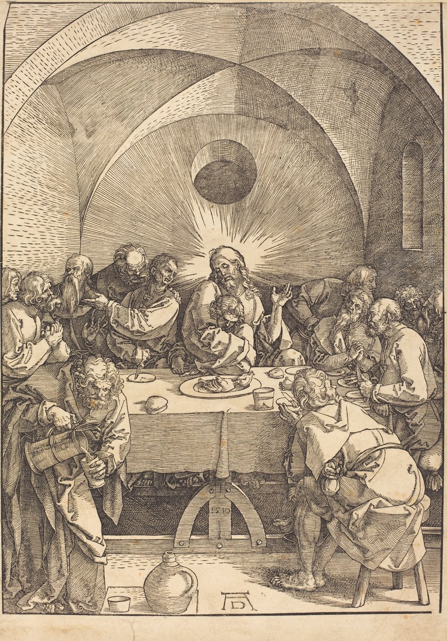 Francês:  La Cène A Grande Paixão: 01. Última Ceia de Albrecht Dürer