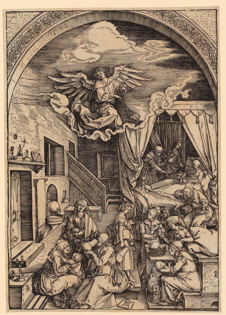 Nascimento de Maria, estampa 5 da série «A Vida da Virgem» de Albrecht Dürer