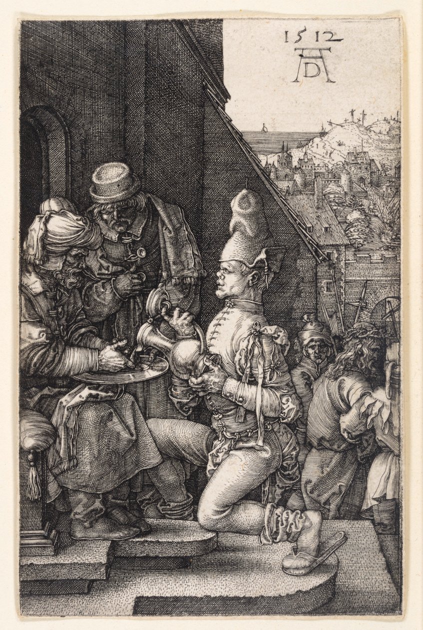 Pilatos lava as mãos (Paixão gravada) de Albrecht Dürer