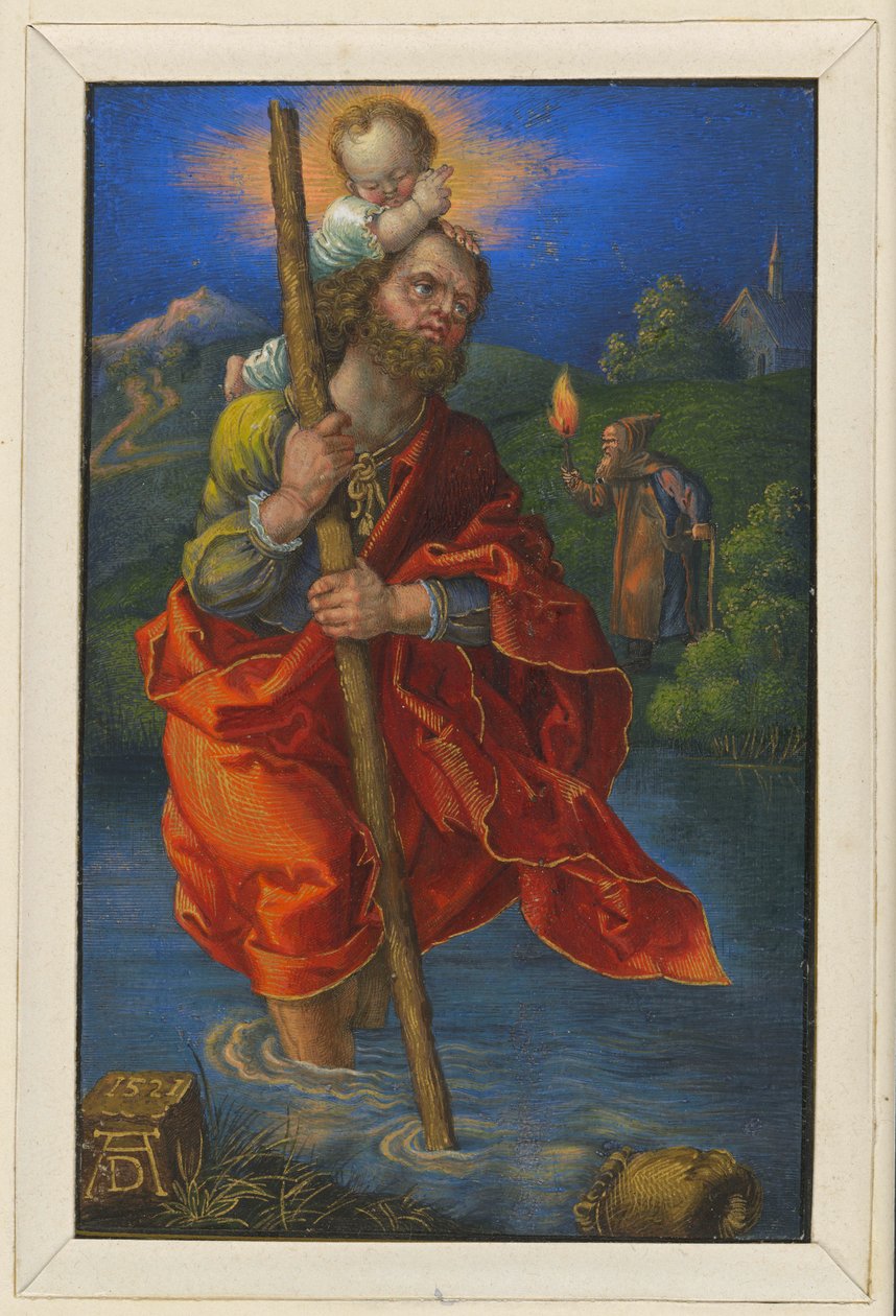 São Cristóvão voltado para a direita de Albrecht Dürer