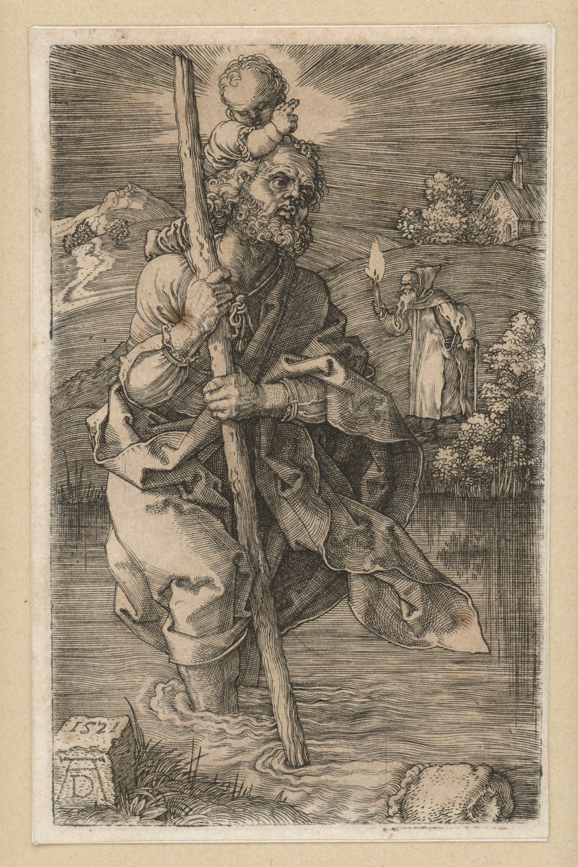 São Cristóvão virado para a direita de Albrecht Dürer