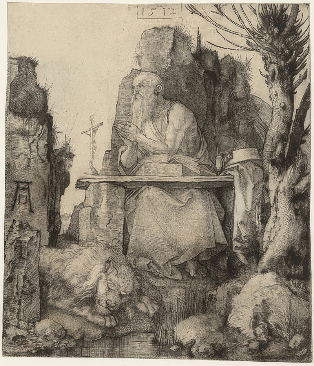 São Jerônimo ao lado do salgueiro. 1512 de Albrecht Dürer