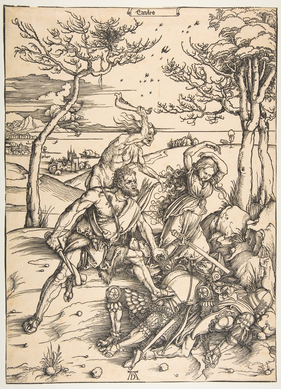 Hércules conquistando os gêmeos molionídeos. de Albrecht Dürer