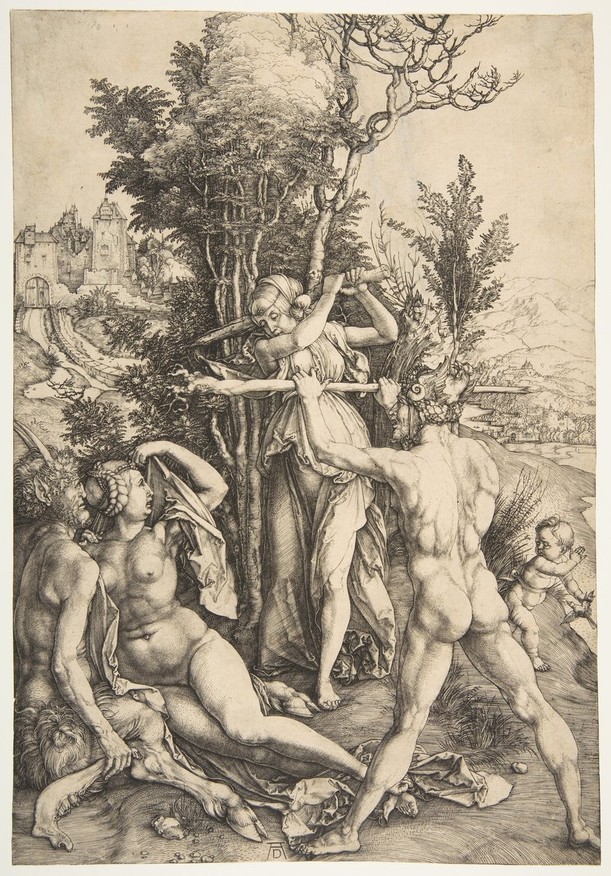 Hércules na encruzilhada, ca. 1498 de Albrecht Dürer