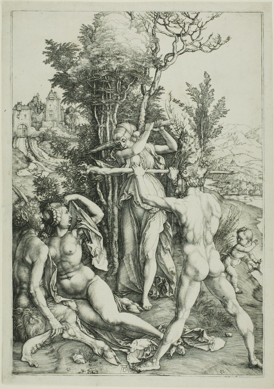 Hércules na encruzilhada (Ciúme) de Albrecht Dürer
