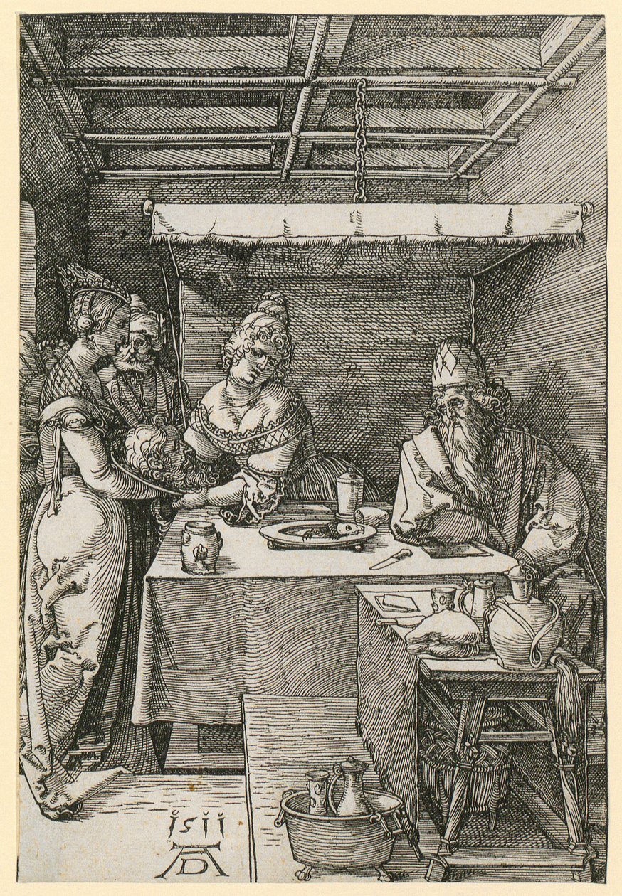 Herodias recebe a cabeça de João de Albrecht Dürer