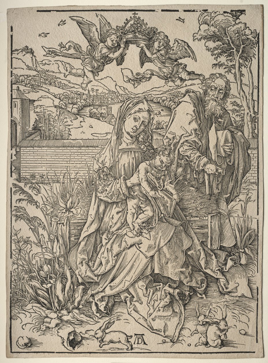 Sagrada Família com as Três Lebres. de Albrecht Dürer
