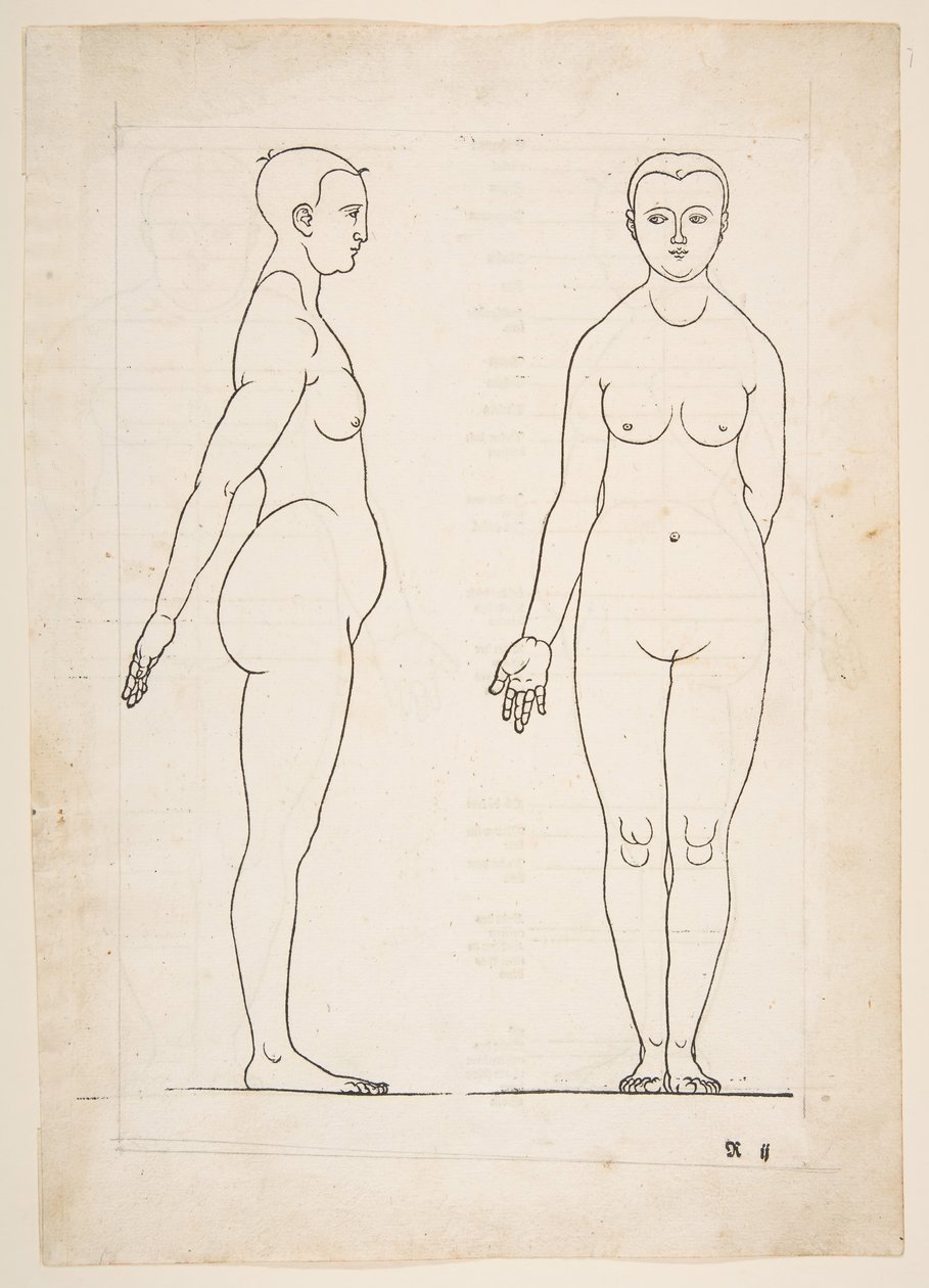 II Ilustração dos Quatro Livros da Proporção Humana de Dürer, Nuremberg, 1528.n.d. de Albrecht Dürer