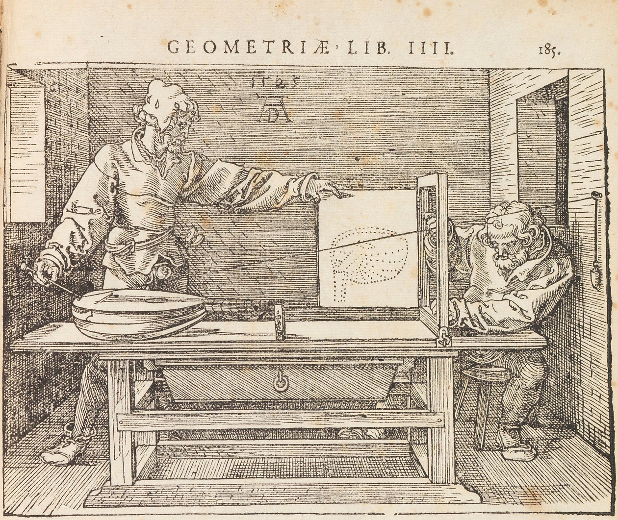Quatro livros de entidades geométricas, 1528. de Albrecht Dürer