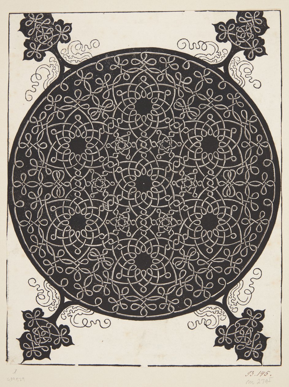 Padrão de cordão entrelaçado com sete estrelas hexagonais de Albrecht Dürer