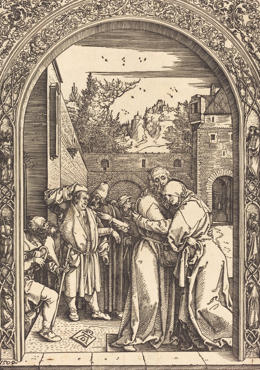 Joachim e Anna no Golden Gate, 1504. de Albrecht Dürer