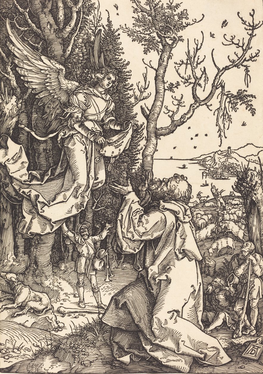 Joaquim e o Anjo, c. 1504. de Albrecht Dürer