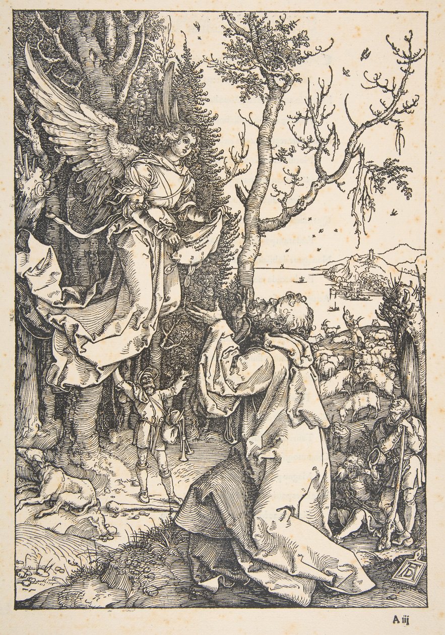 Joaquim e o anjo, de "A Vida da Virgem" de Albrecht Dürer