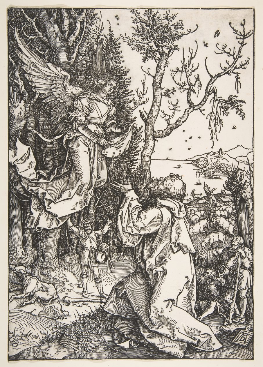 Joachim e o anjo, de A vida da virgem, ca. 1504 de Albrecht Dürer
