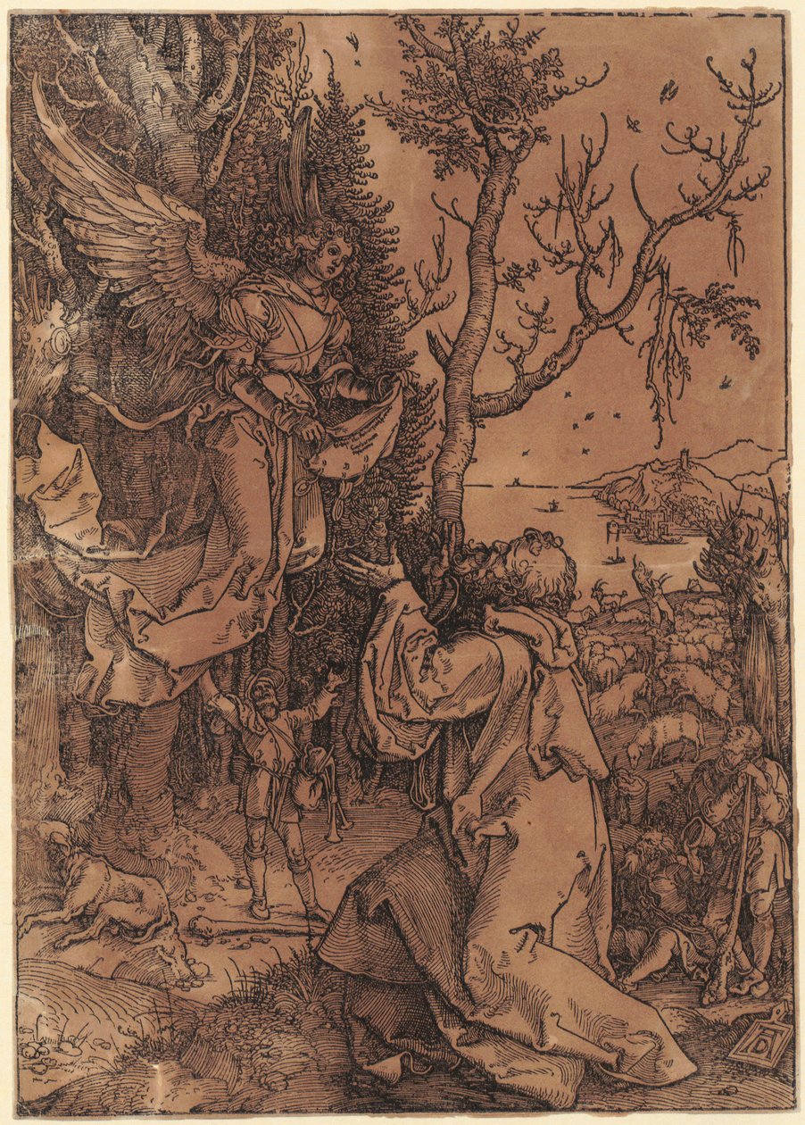 Joaquim no campo, prancha 3 da série «A Vida da Virgem» de Albrecht Dürer