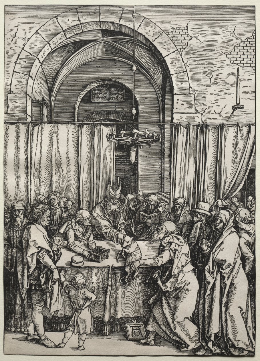 Oferta de Joachims Rejeitada pelo Sumo Sacerdote, c. 1504-1505. de Albrecht Dürer