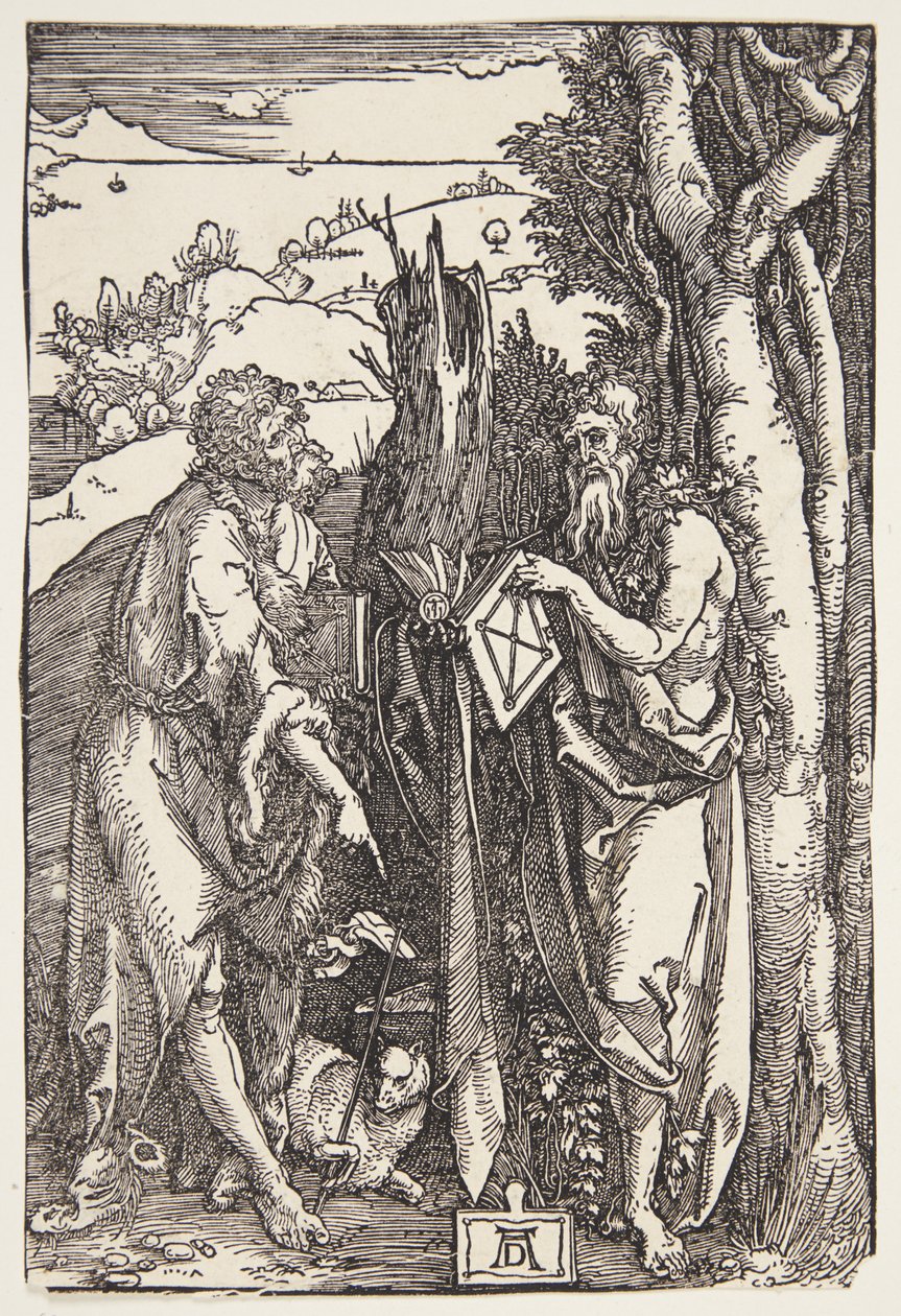 João Batista e São Onufrio no deserto de Albrecht Dürer