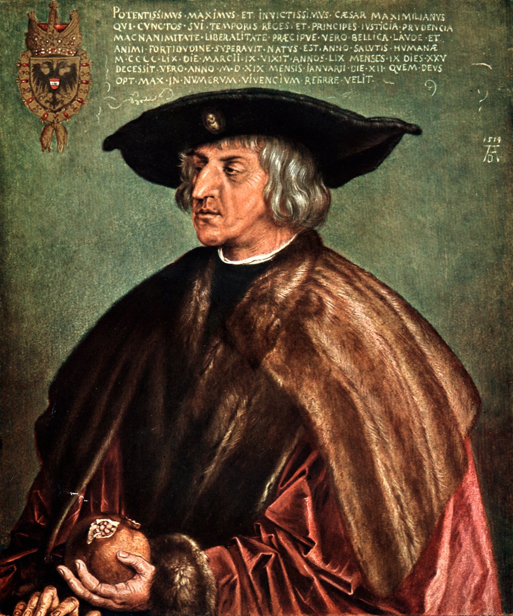 Kaiser Maximilian I, 1519 de Albrecht Dürer