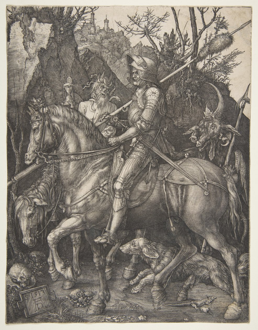 O cavaleiro, a morte e o diabo de Albrecht Dürer