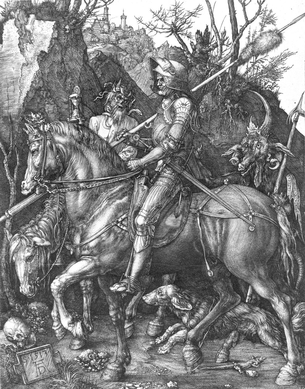 Cavaleiro, Morte e o Diabo, 1513 de Albrecht Dürer