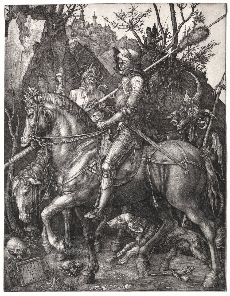 Cavaleiro, Morte e o Diabo, 1513. de Albrecht Dürer