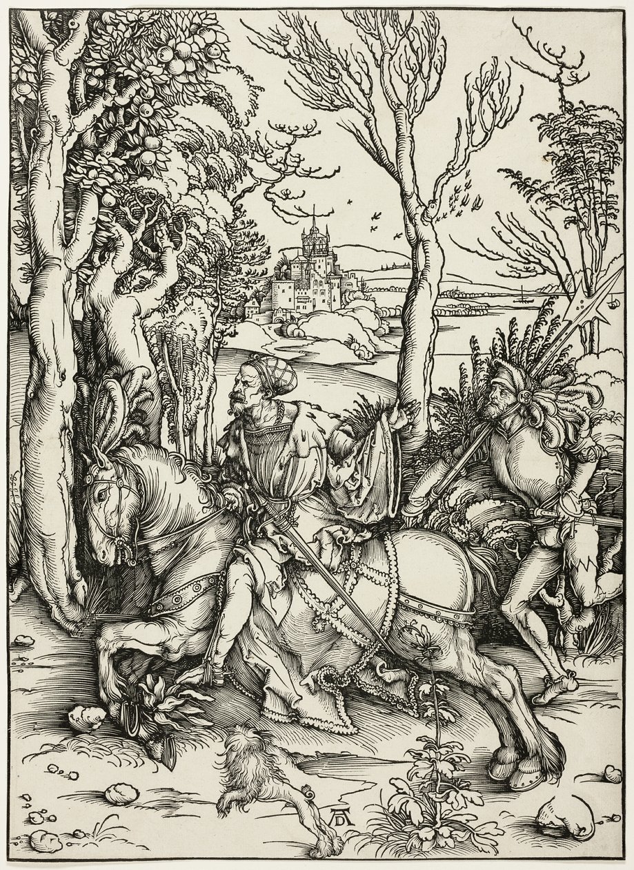 Cavaleiro e Landsknecht de Albrecht Dürer