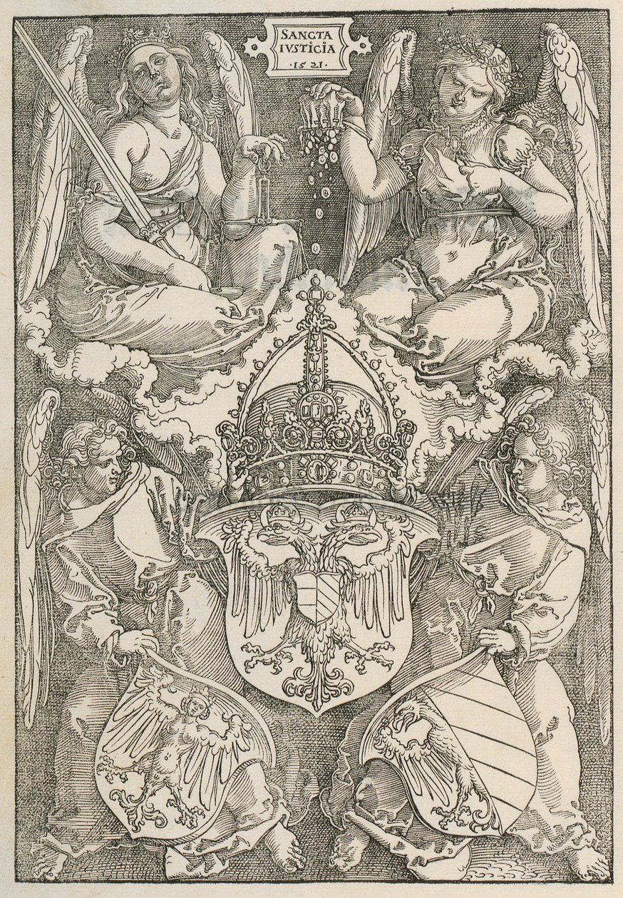 Nó com um escudo em forma de coração de Albrecht Dürer