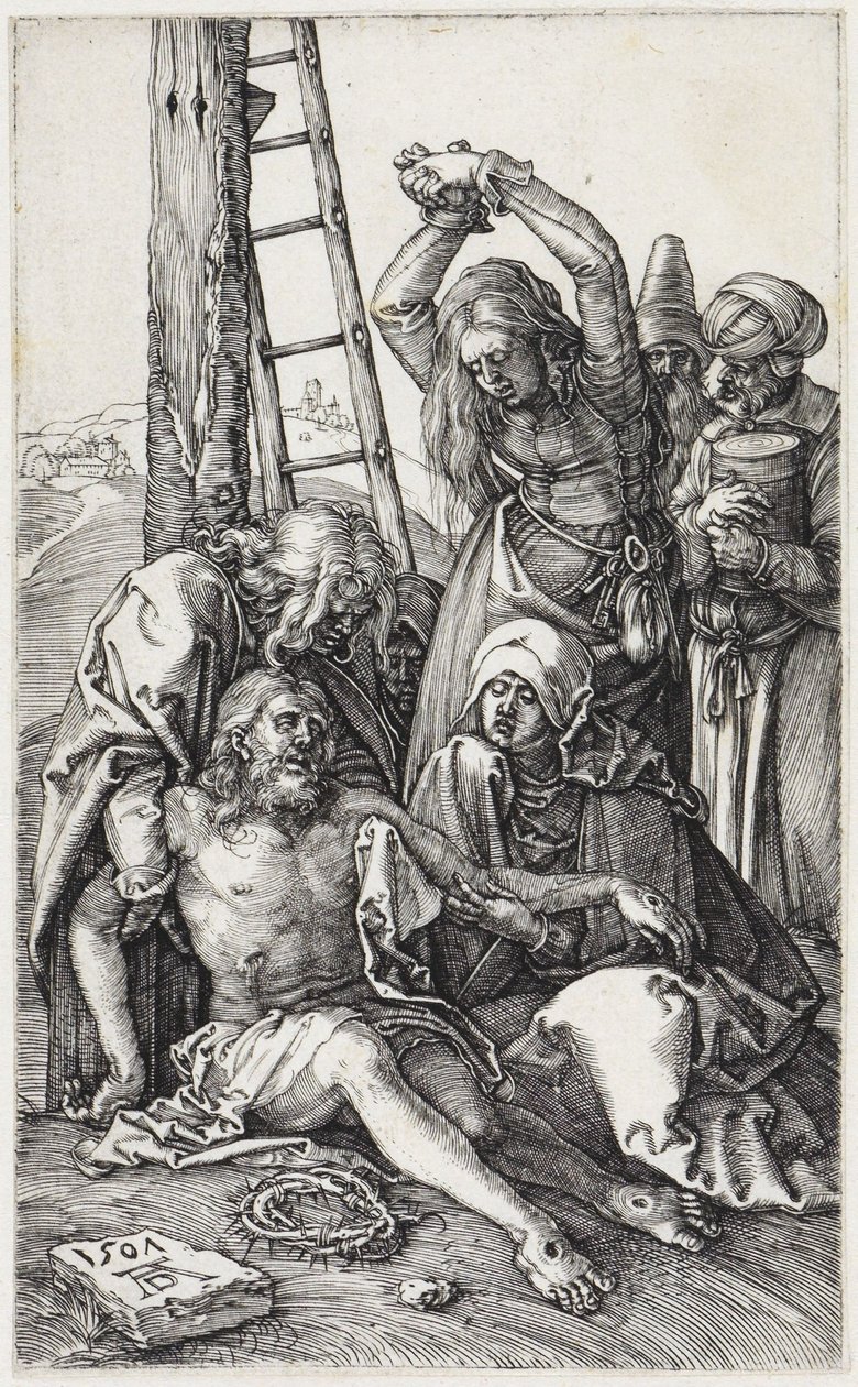 Descida da cruz e lamentação de Cristo de Albrecht Dürer