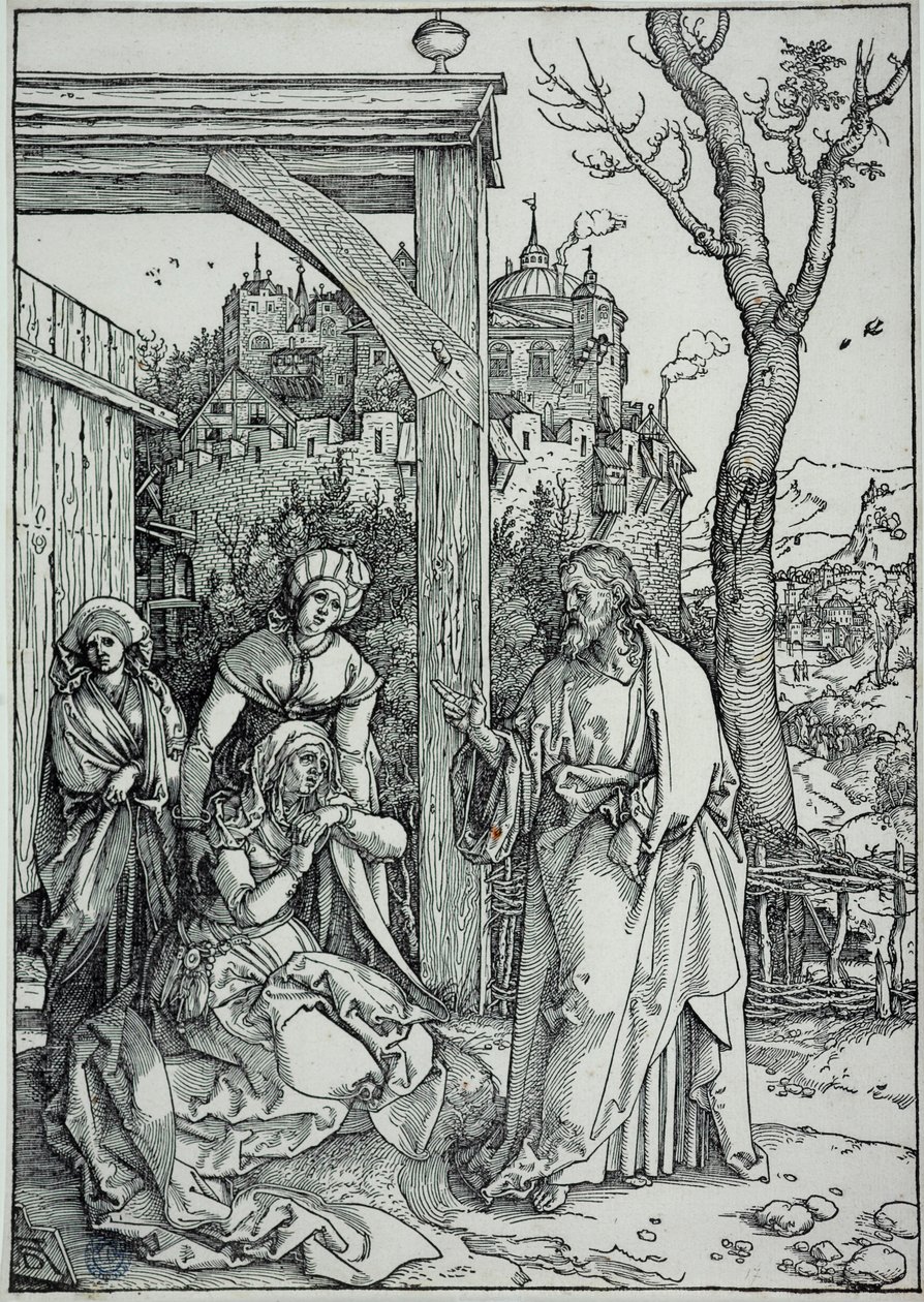 A Vida da Virgem: Jesus despede-se da sua mãe (Bartsch 92) de Albrecht Dürer