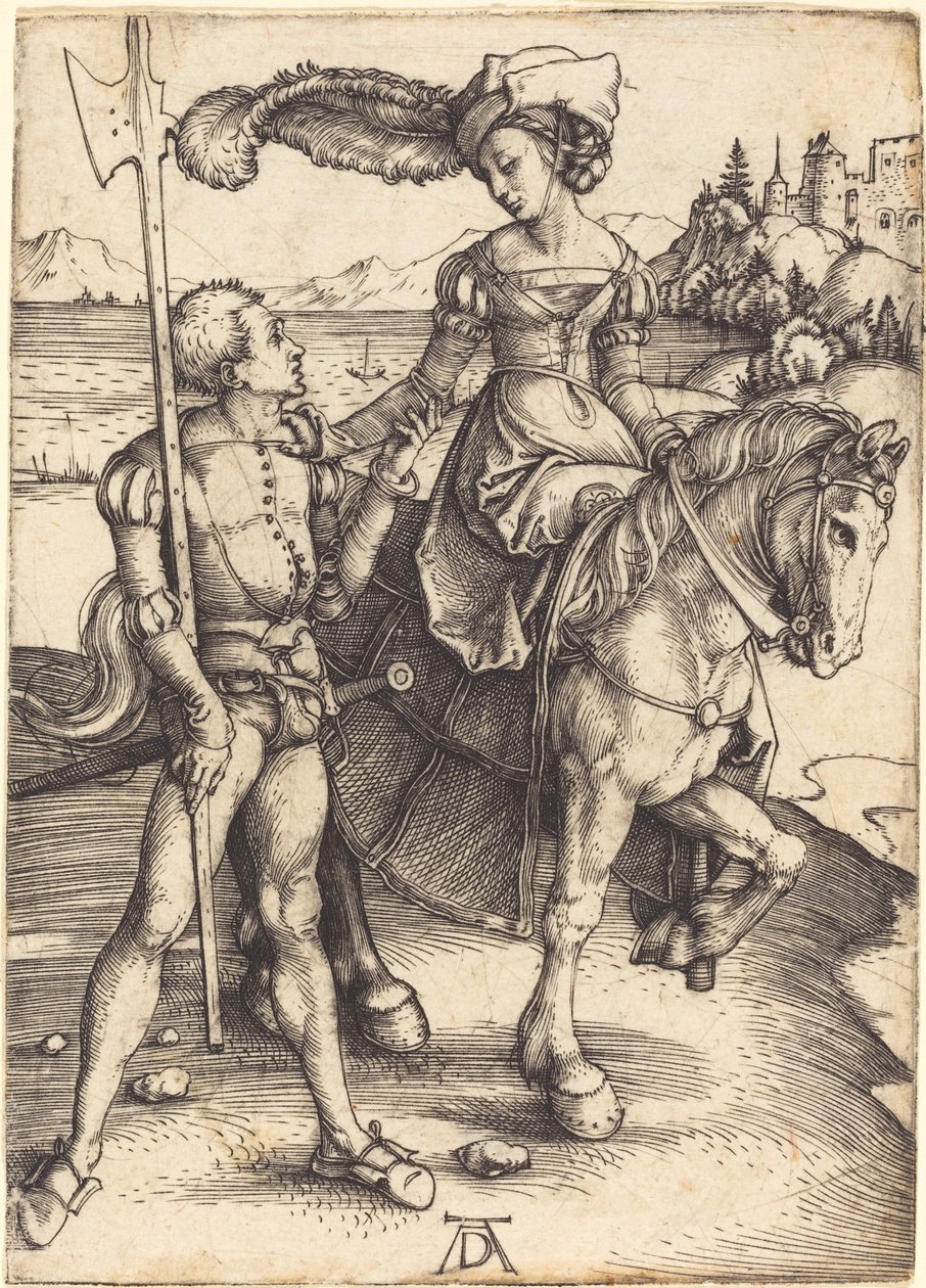 Dama a Cavalo e o Lansquenet de Albrecht Dürer