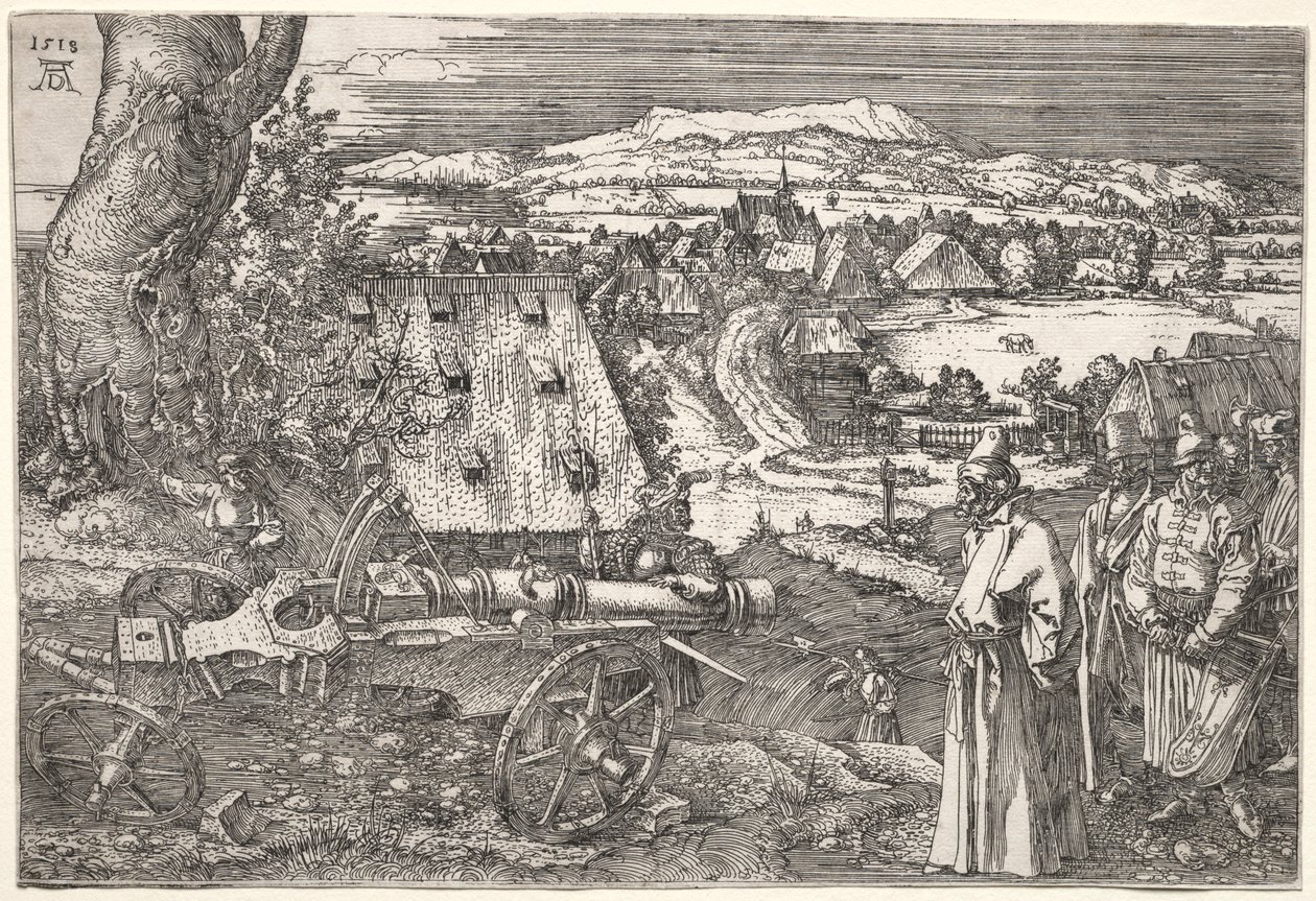 Paisagem com o canhão, 1518. de Albrecht Dürer