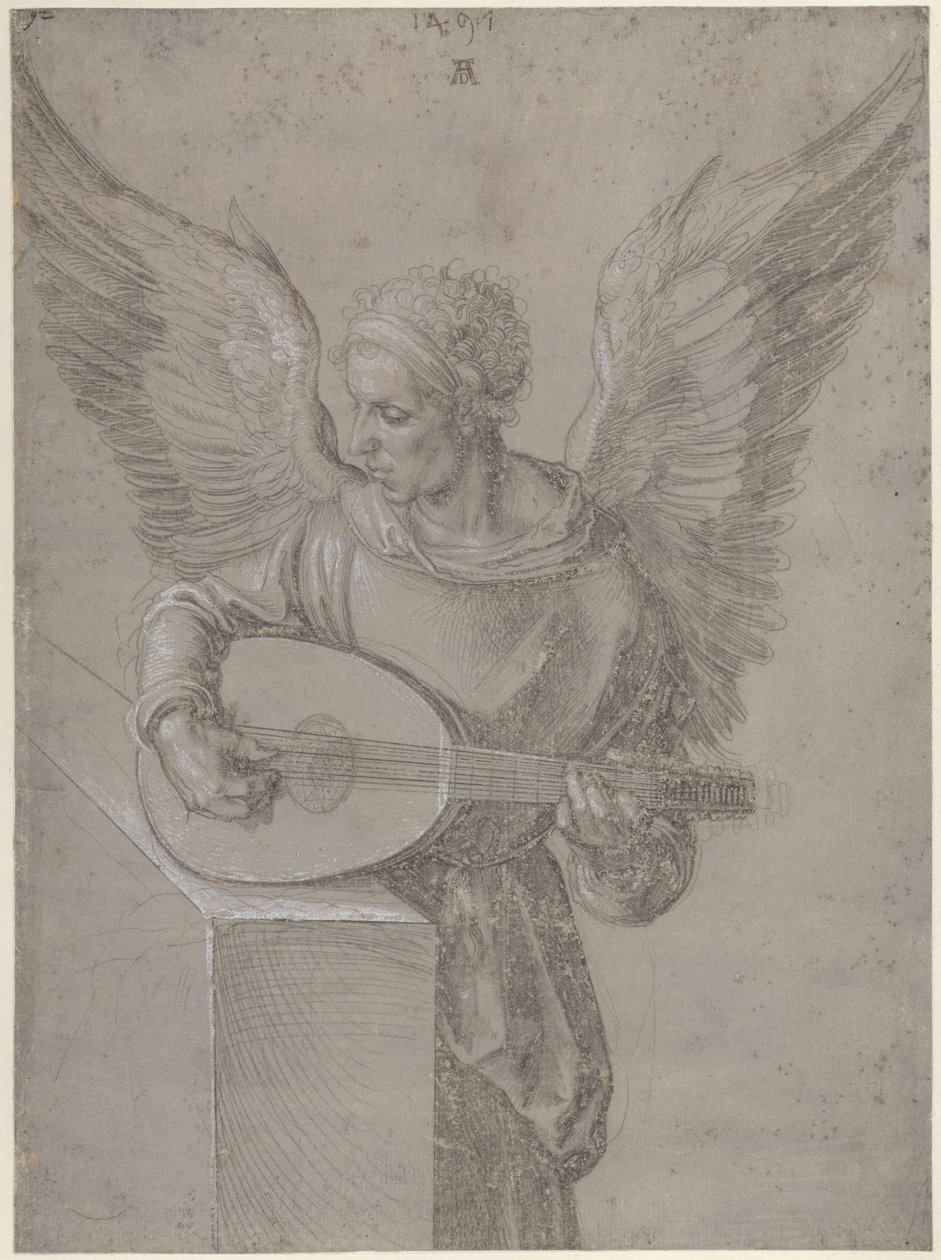 Anjo a tocar alaúde de Albrecht Dürer