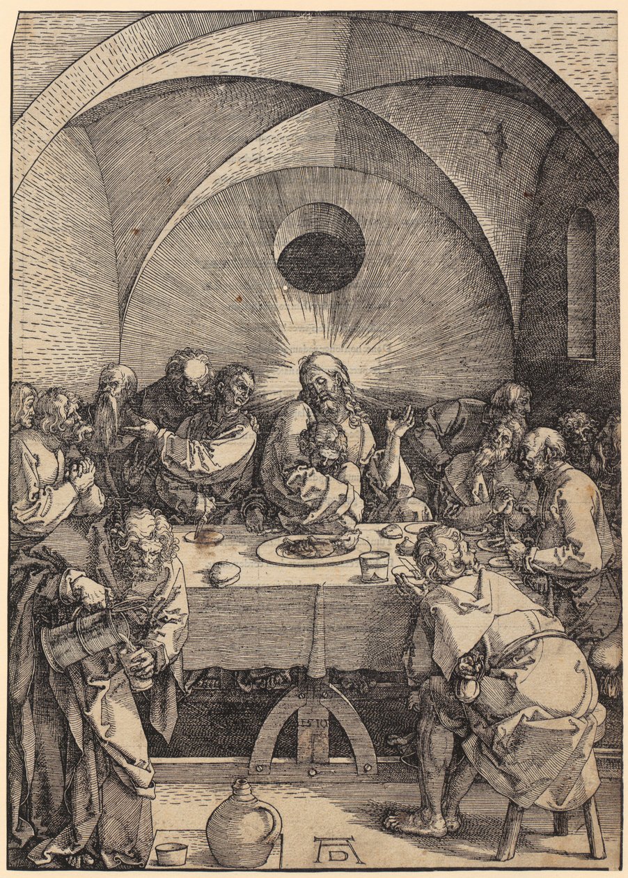 A Última Ceia, folha 2 do episódio «A Grande Paixão» de Albrecht Dürer