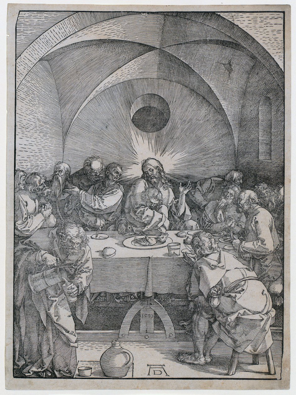 A Última Ceia, folha 2 da série «A Grande Paixão» de Albrecht Dürer
