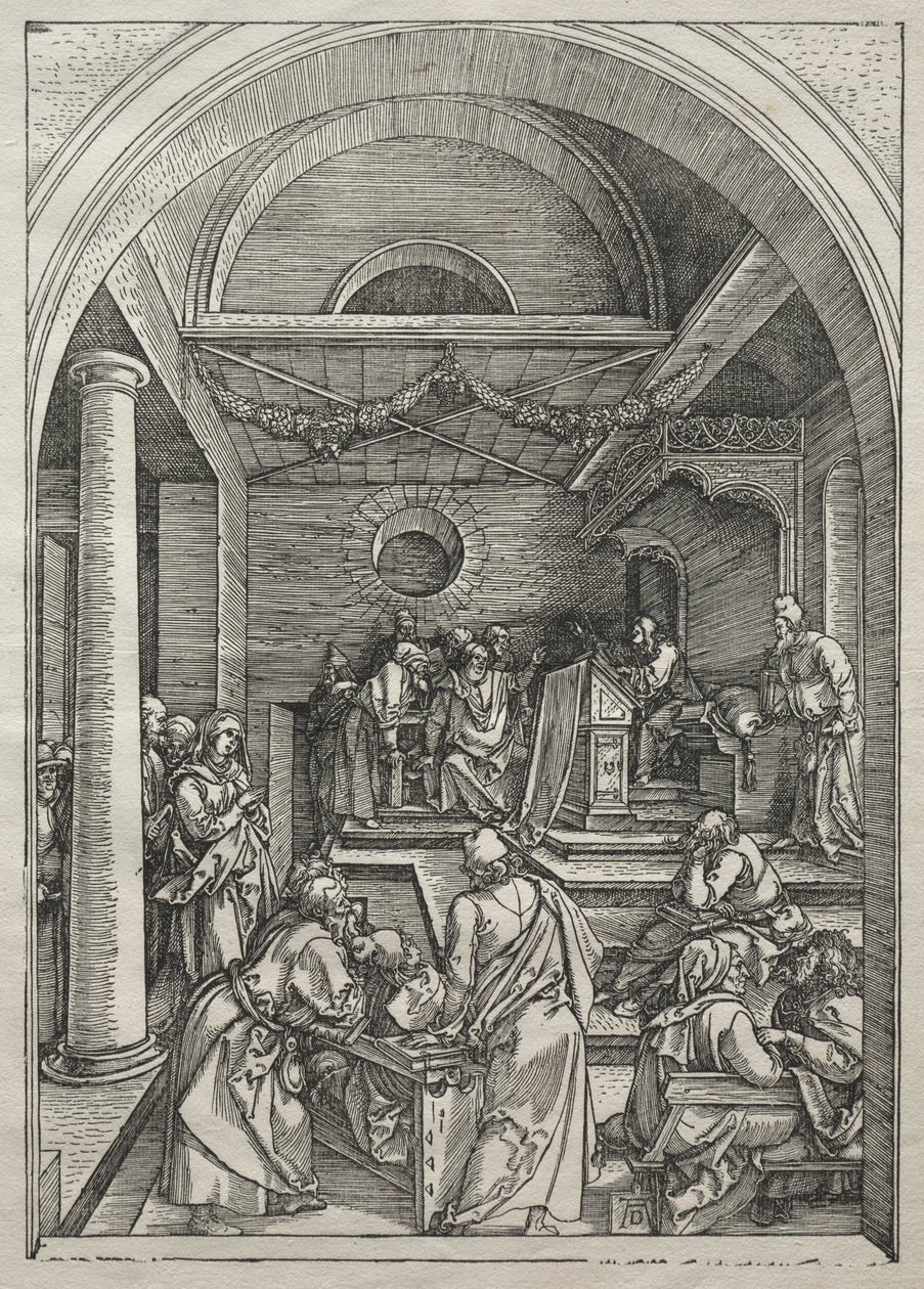 Vida da Virgem: Cristo entre os médicos de Albrecht Dürer