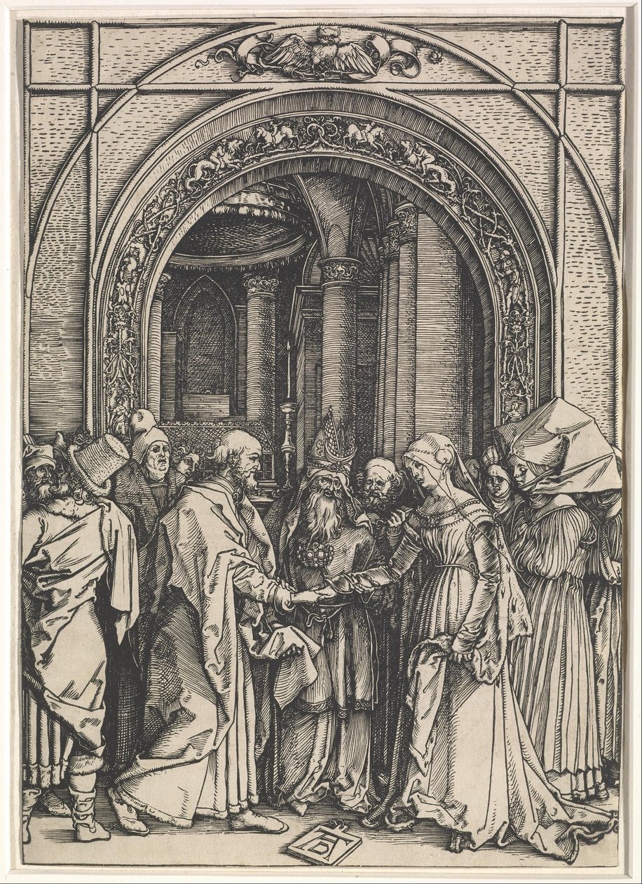 Vida da Virgem:  Casamento da Virgem com São José de Albrecht Dürer
