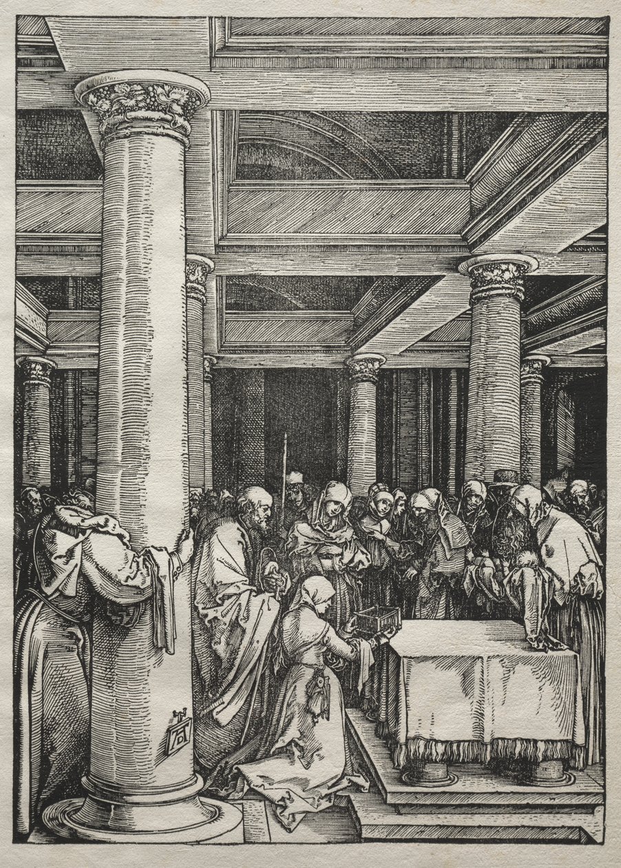 Vida da Virgem: Apresentação de Jesus no Templo de Albrecht Dürer